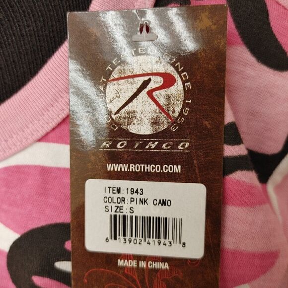 ROTHCO WOMEN'S PINK CAMO SHORT SLEEVE CROP TOP. - Picture 5 of 5